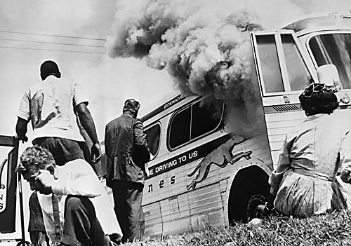 burning bus